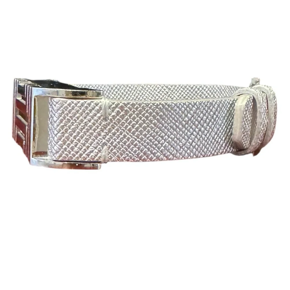 TORY BURCH SILVER CASE & SILVER LEATHER STRAP FITBIT BRACELET